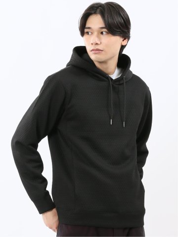 ふくれジャガード 長袖プルパーカー