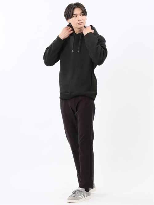 ふくれジャガード 長袖プルパーカー