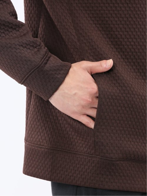 ふくれジャガード 長袖プルパーカー