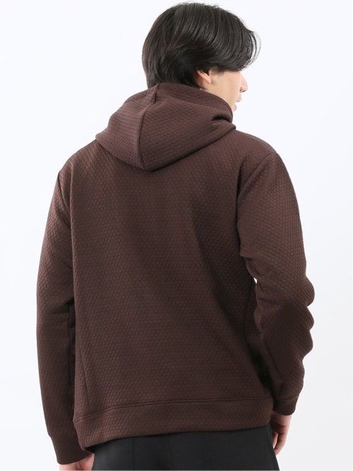 ふくれジャガード 長袖プルパーカー