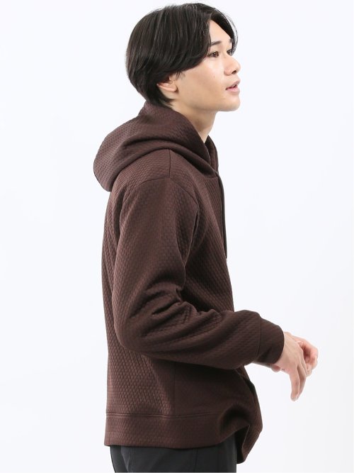 ふくれジャガード 長袖プルパーカー