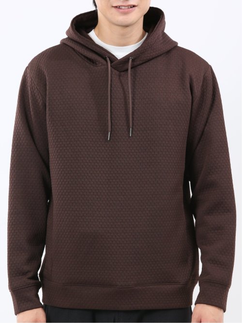 ふくれジャガード 長袖プルパーカー