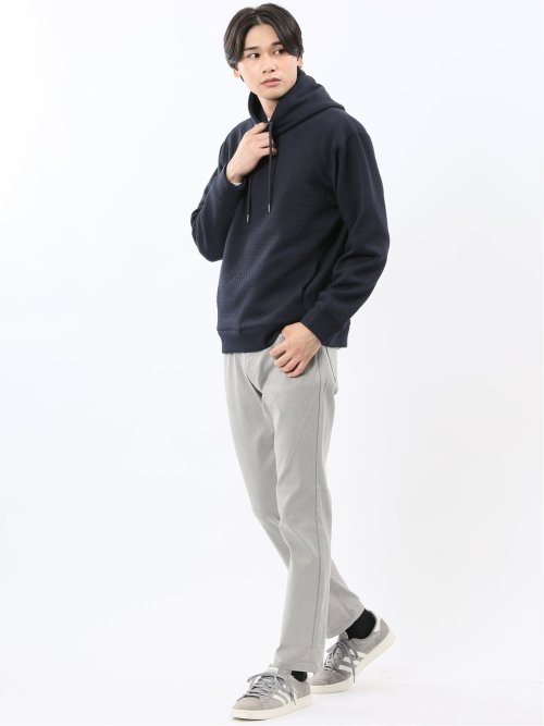 ふくれジャガード 長袖プルパーカー