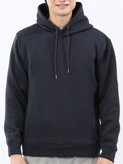 ふくれジャガード 長袖プルパーカー