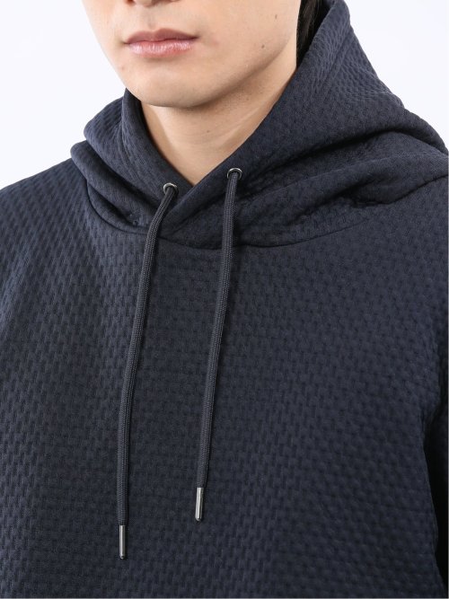 ふくれジャガード 長袖プルパーカー