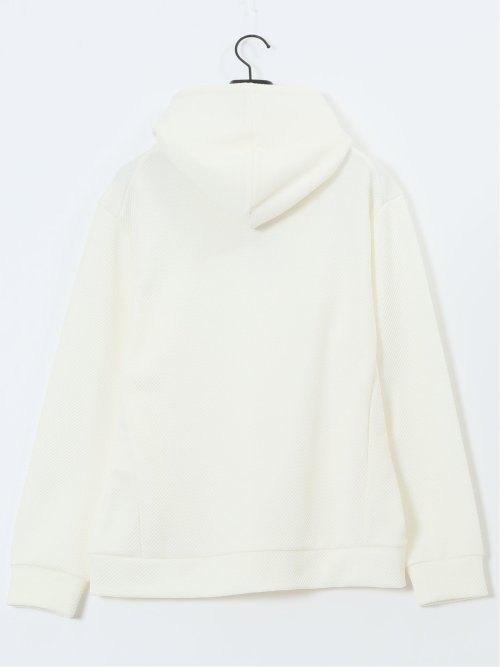 ストレッチ ふくれジャガード プルパーカー