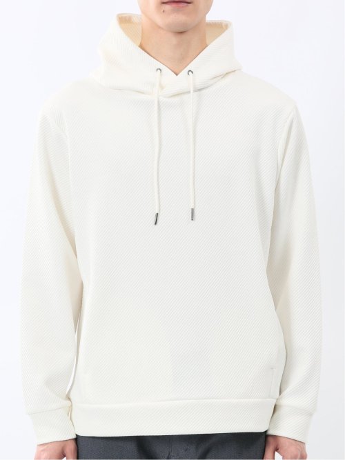 ストレッチ ふくれジャガード プルパーカー