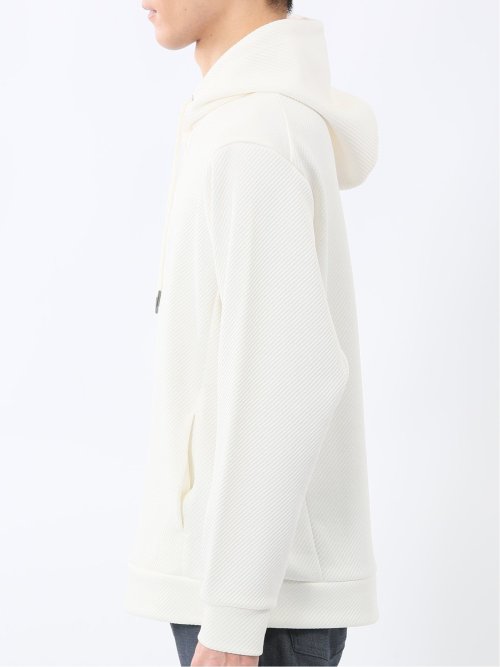 ストレッチ ふくれジャガード プルパーカー