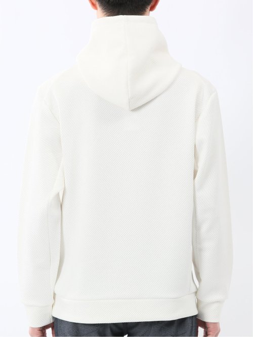 ストレッチ ふくれジャガード プルパーカー