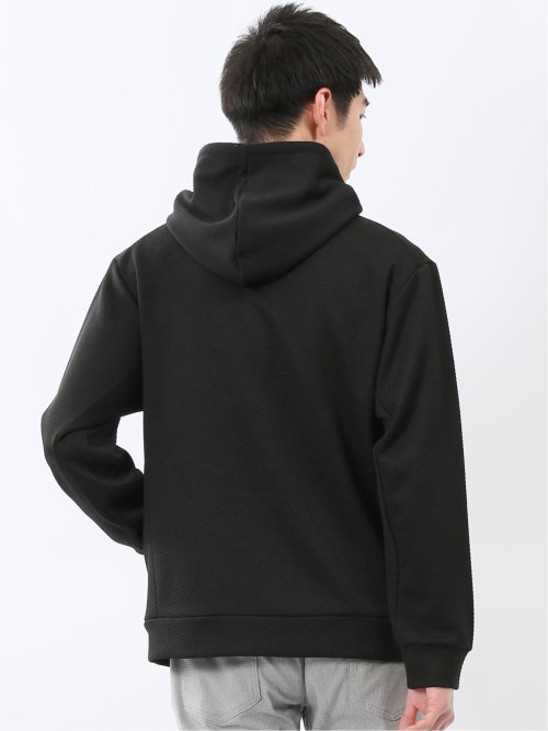 ストレッチ ふくれジャガード プルパーカー