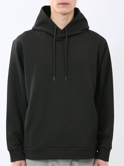 ストレッチ ふくれジャガード プルパーカー