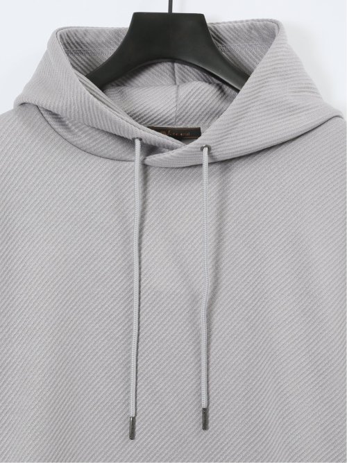 ストレッチ ふくれジャガード プルパーカー