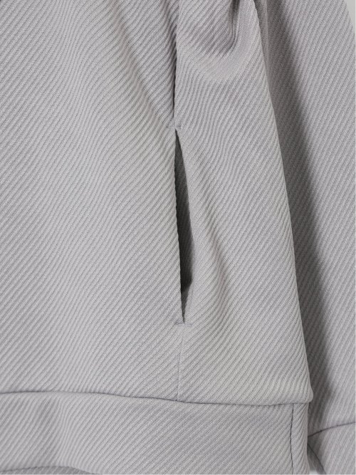 ストレッチ ふくれジャガード プルパーカー