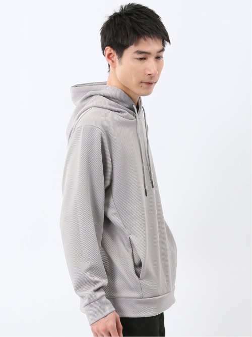 ストレッチ ふくれジャガード プルパーカー