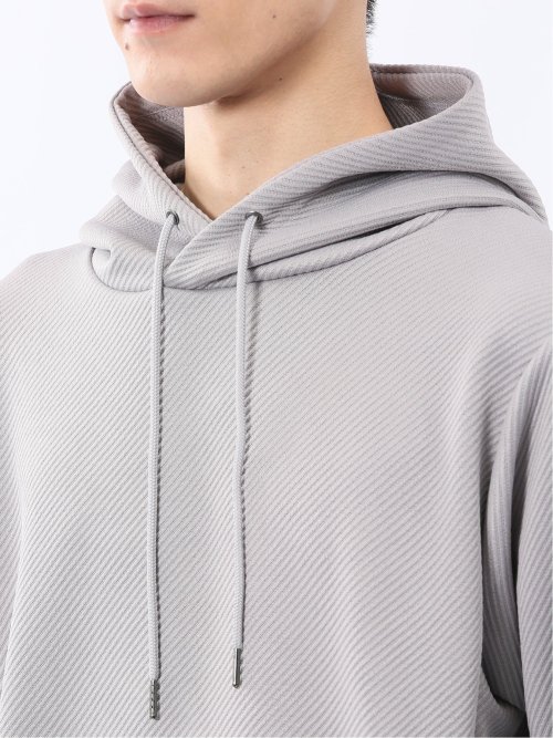 ストレッチ ふくれジャガード プルパーカー