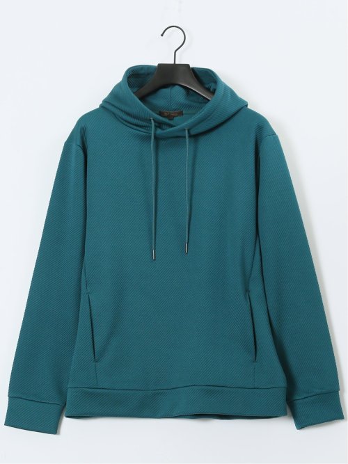 ストレッチ ふくれジャガード プルパーカー