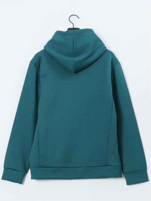 ストレッチ ふくれジャガード プルパーカー