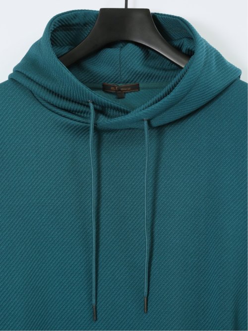 ストレッチ ふくれジャガード プルパーカー