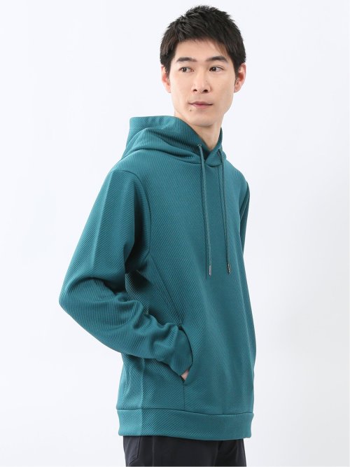 ストレッチ ふくれジャガード プルパーカー