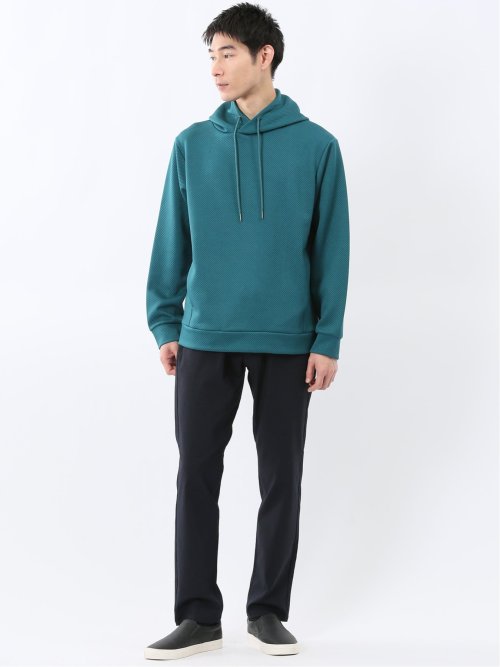 ストレッチ ふくれジャガード プルパーカー