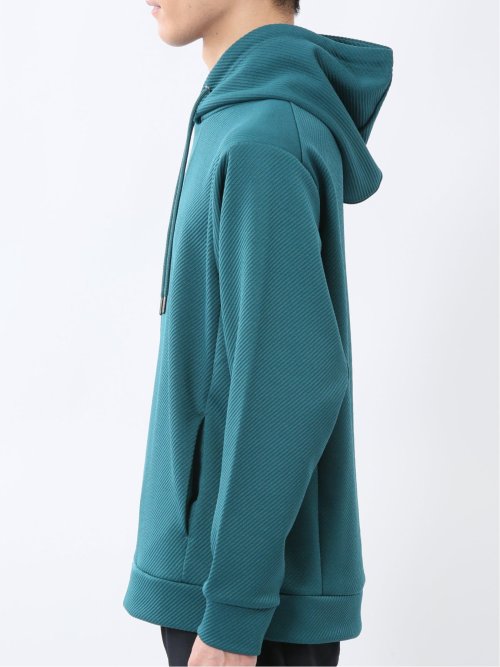 ストレッチ ふくれジャガード プルパーカー