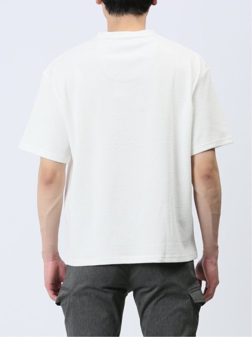 ふくれカルゼ Vネック半袖Ｔシャツ