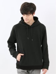 ふくれジャガード 切替 長袖プルパーカー