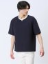 ふくれケーブル フェイクキーネック半袖Ｔシャツ