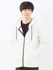 ふくれジャガード 長袖フルジップパーカー