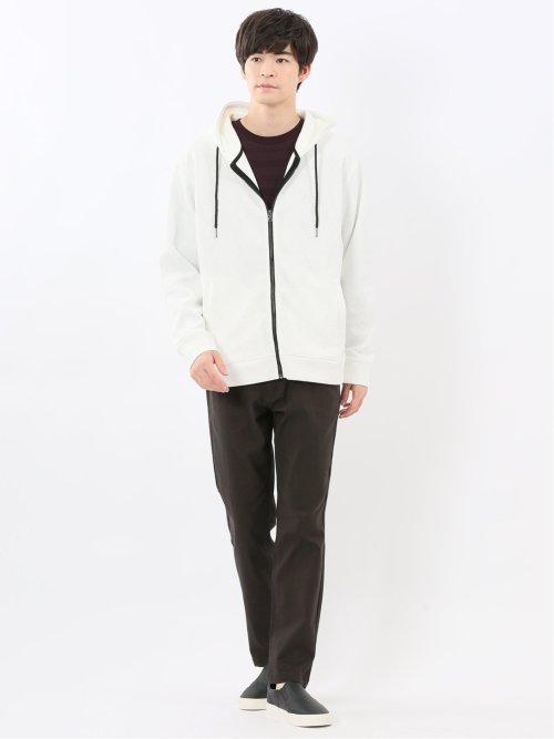 ふくれジャガード 長袖フルジップパーカー