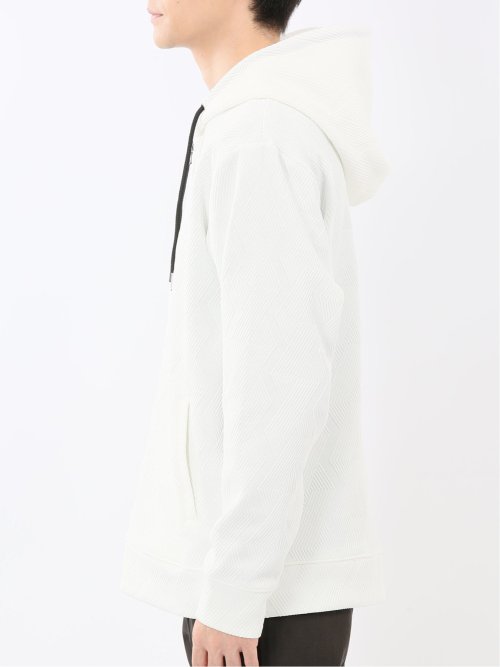 ふくれジャガード 長袖フルジップパーカー