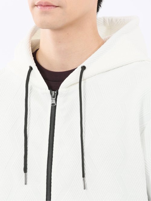 ふくれジャガード 長袖フルジップパーカー