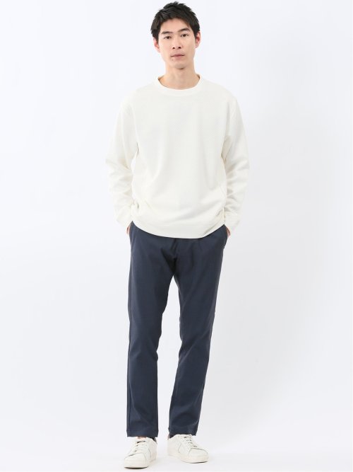 ストレッチ ふくれジャガード クループルオーバー