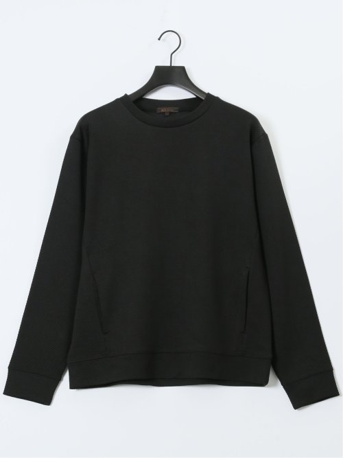 ストレッチ ふくれジャガード クループルオーバー