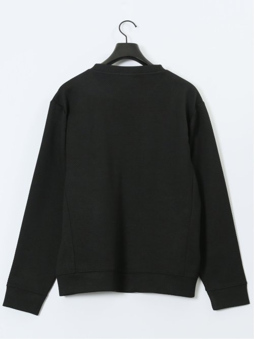 ストレッチ ふくれジャガード クループルオーバー