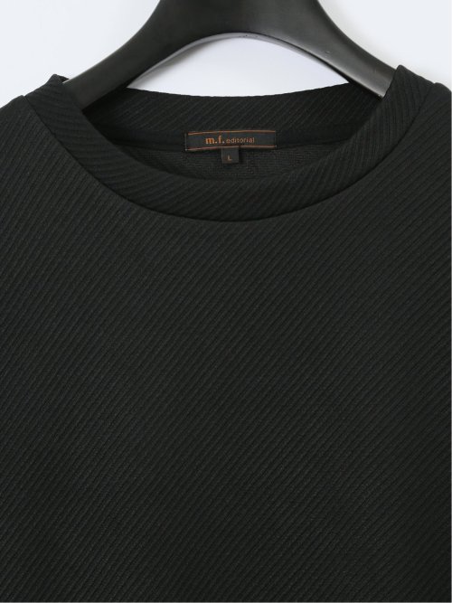 ストレッチ ふくれジャガード クループルオーバー