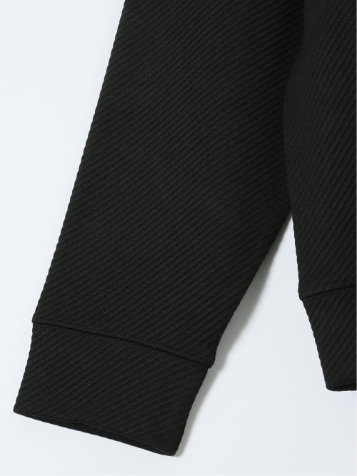 ストレッチ ふくれジャガード クループルオーバー