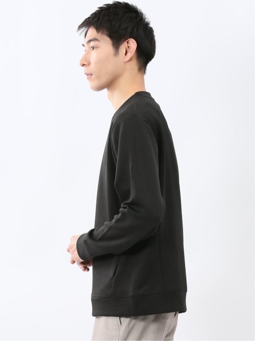 ストレッチ ふくれジャガード クループルオーバー