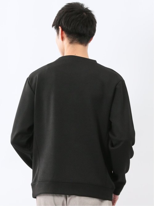 ストレッチ ふくれジャガード クループルオーバー