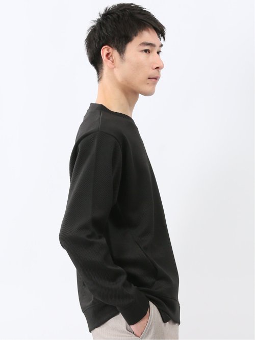 ストレッチ ふくれジャガード クループルオーバー