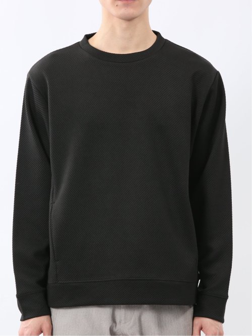 ストレッチ ふくれジャガード クループルオーバー