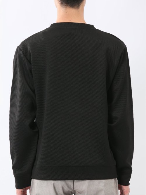 ストレッチ ふくれジャガード クループルオーバー