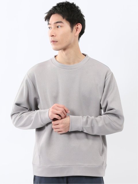 ストレッチ ふくれジャガード クループルオーバー