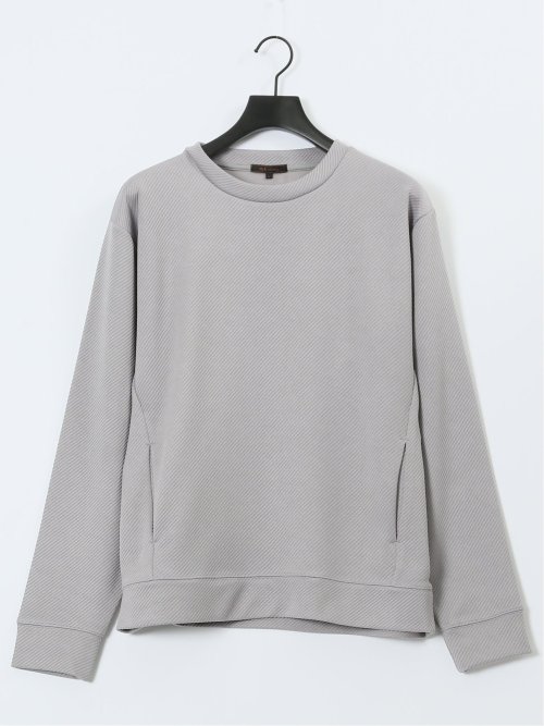 ストレッチ ふくれジャガード クループルオーバー