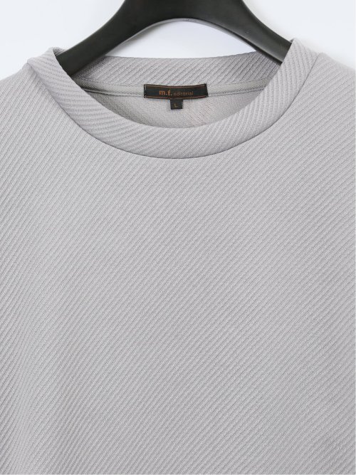 ストレッチ ふくれジャガード クループルオーバー