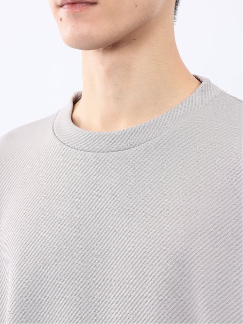 ストレッチ ふくれジャガード クループルオーバー