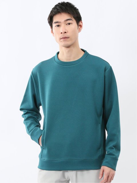 ストレッチ ふくれジャガード クループルオーバー