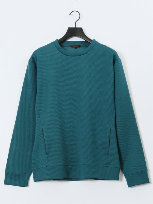 ストレッチ ふくれジャガード クループルオーバー