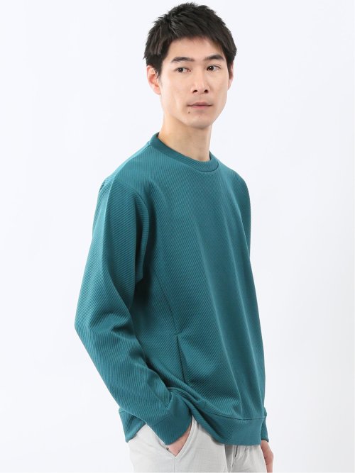 ストレッチ ふくれジャガード クループルオーバー