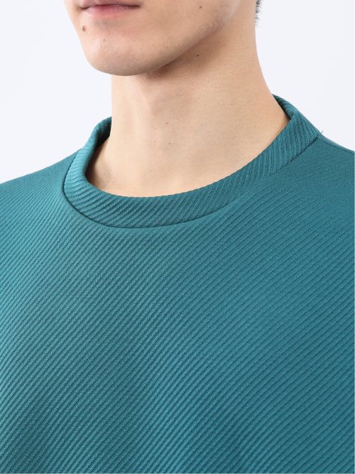 ストレッチ ふくれジャガード クループルオーバー